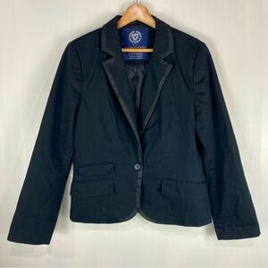American Eagle Men's Button Front Blazer Suit Jacket Sport Coat Black Size Large